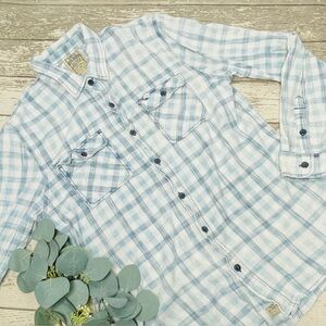 True Religion Plaid Button Up Long Sleeve Shirt